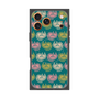 プレミアムスクエアケース with MagSafe［ ELLE - Cat Pattern - グリーン ］