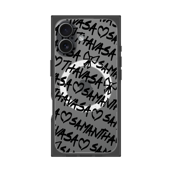 プレミアムスクエアケース with MagSafe［ Samantha Thavasa - スクリッタ - クリア ］