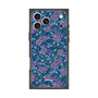 プレミアムスクエアケース with MagSafe［ 日比谷花壇 - FloralSymphony - ネイビー ］