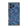 プレミアムスクエアケース with MagSafe［ 日比谷花壇 - FloralSymphony - ネイビー ］