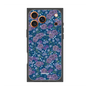 プレミアムスクエアケース with MagSafe［ 日比谷花壇 - FloralSymphony - ネイビー ］
