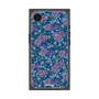 プレミアムスクエアケース with MagSafe［ 日比谷花壇 - FloralSymphony - ネイビー ］
