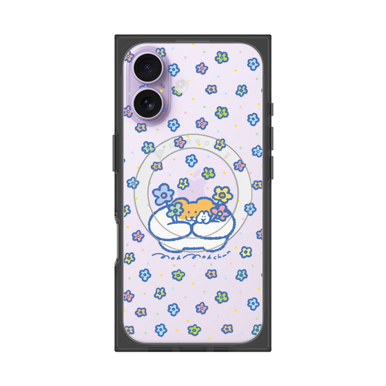 プレミアムスクエアケース with MagSafe［ もくもくちゃん - フラワー ］