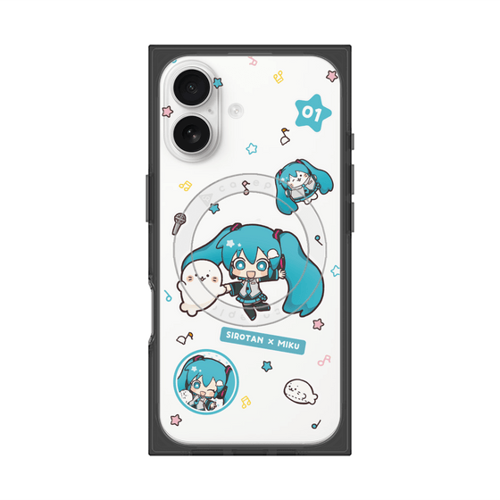 プレミアムスクエアケース with MagSafe［ しろたん×初音ミク - ステッカー ］