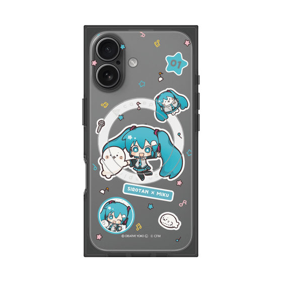 プレミアムスクエアケース with MagSafe［ しろたん×初音ミク - ステッカー ］