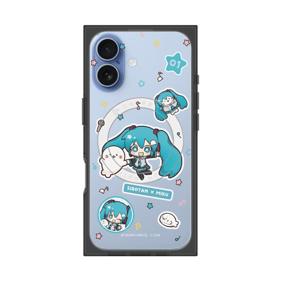 プレミアムスクエアケース with MagSafe［ しろたん×初音ミク - ステッカー ］