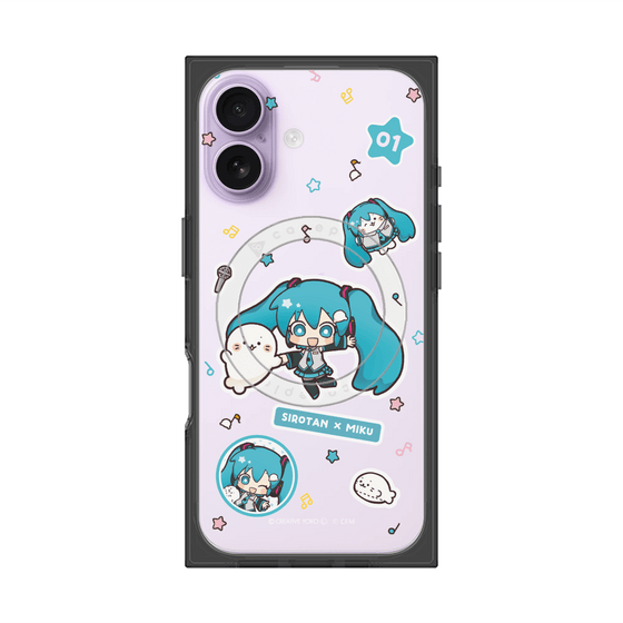 プレミアムスクエアケース with MagSafe［ しろたん×初音ミク - ステッカー ］