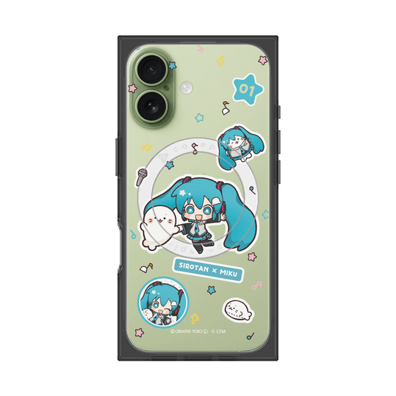 プレミアムスクエアケース with MagSafe［ しろたん×初音ミク - ステッカー ］