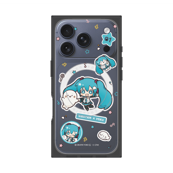 プレミアムスクエアケース with MagSafe［ しろたん×初音ミク - ステッカー ］