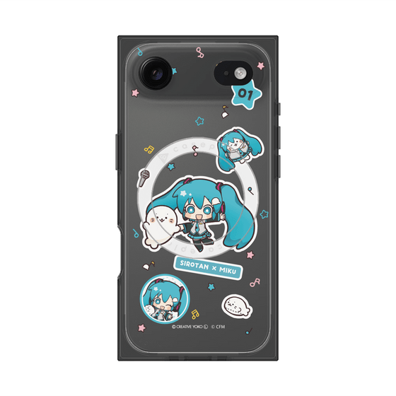 プレミアムスクエアケース with MagSafe［ しろたん×初音ミク - ステッカー ］