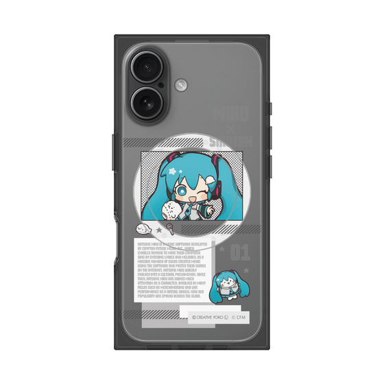 プレミアムスクエアケース with MagSafe［ しろたん×初音ミク - 初音ミク - インフォグラフィック ］