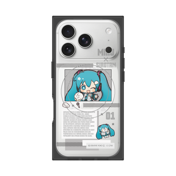 プレミアムスクエアケース with MagSafe［ しろたん×初音ミク - 初音ミク - インフォグラフィック ］