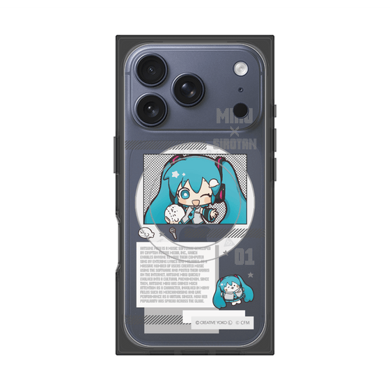 プレミアムスクエアケース with MagSafe［ しろたん×初音ミク - 初音ミク - インフォグラフィック ］