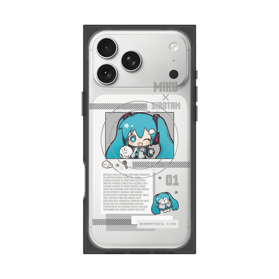 プレミアムスクエアケース with MagSafe［ しろたん×初音ミク - 初音ミク - インフォグラフィック ］