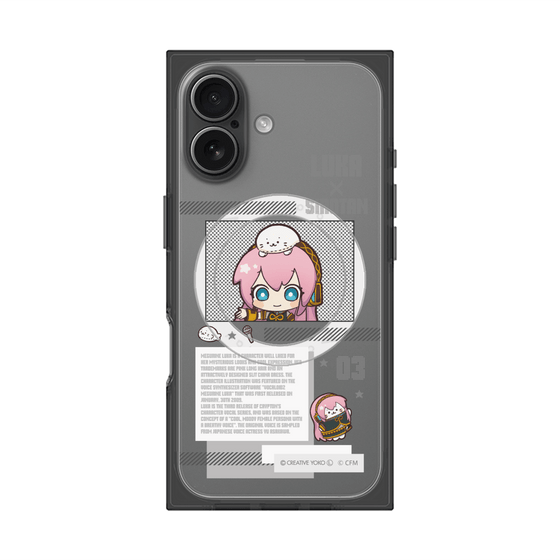 プレミアムスクエアケース with MagSafe［ しろたん×初音ミク - 巡音ルカ - インフォグラフィック ］