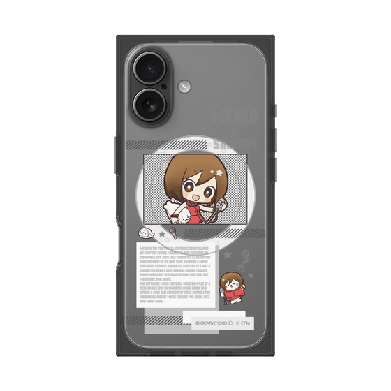 プレミアムスクエアケース with MagSafe［ しろたん×初音ミク - MEIKO - インフォグラフィック ］