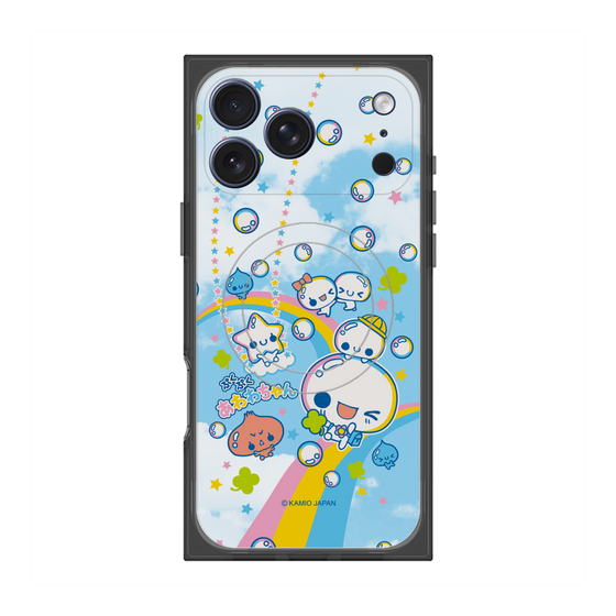 プレミアムスクエアケース with MagSafe［ ぷくぷくあわわちゃん - レインボー ］