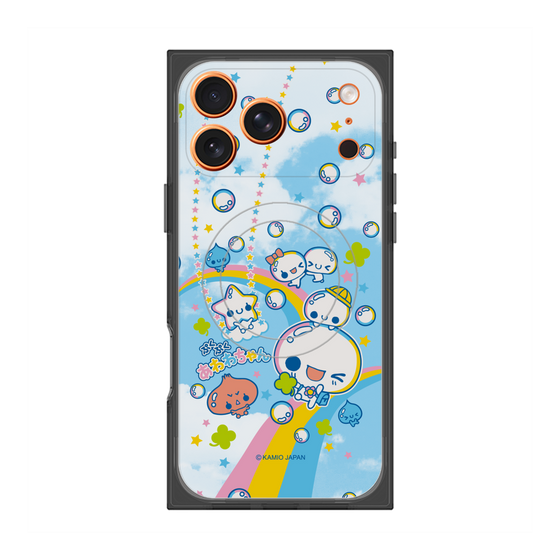 プレミアムスクエアケース with MagSafe［ ぷくぷくあわわちゃん - レインボー ］