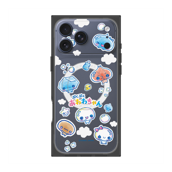 プレミアムスクエアケース with MagSafe［ ぷくぷくあわわちゃん - ステッカー ］