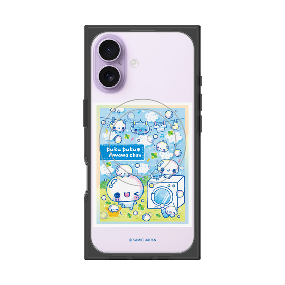 プレミアムスクエアケース with MagSafe［ ぷくぷくあわわちゃん - ランドリー ］