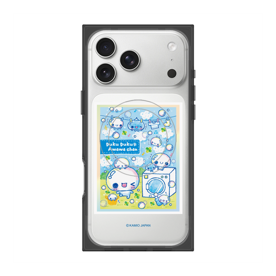 プレミアムスクエアケース with MagSafe［ ぷくぷくあわわちゃん - ランドリー ］
