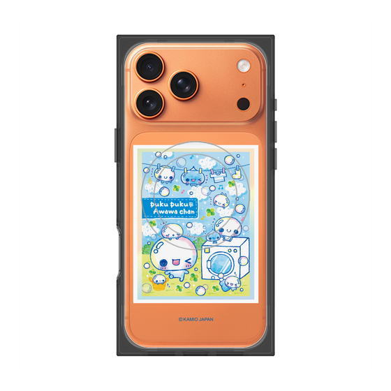 プレミアムスクエアケース with MagSafe［ ぷくぷくあわわちゃん - ランドリー ］