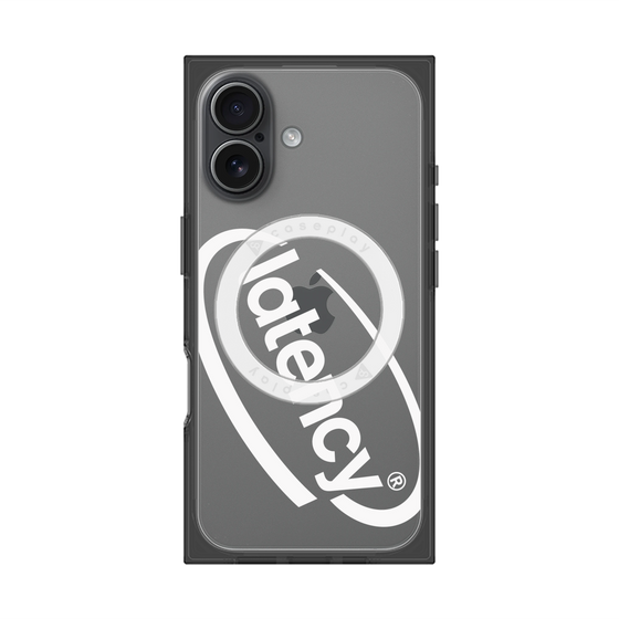 プレミアムスクエアケース with MagSafe［ LATENCY - Circle logo - Clear ］