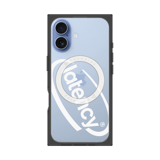 プレミアムスクエアケース with MagSafe［ LATENCY - Circle logo - Clear ］