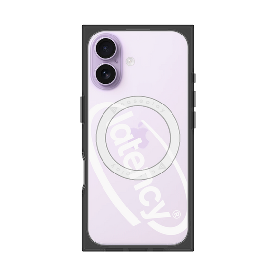 プレミアムスクエアケース with MagSafe［ LATENCY - Circle logo - Clear ］