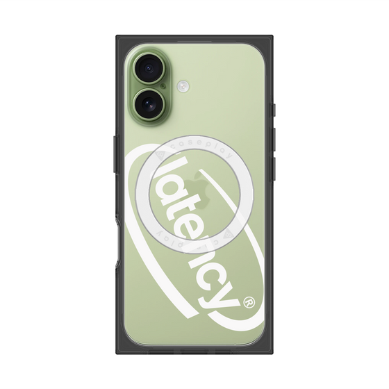プレミアムスクエアケース with MagSafe［ LATENCY - Circle logo - Clear ］