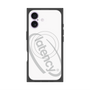 プレミアムスクエアケース with MagSafe［ LATENCY - Circle logo - White ］