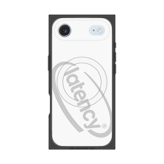 プレミアムスクエアケース with MagSafe［ LATENCY - Circle logo - White ］