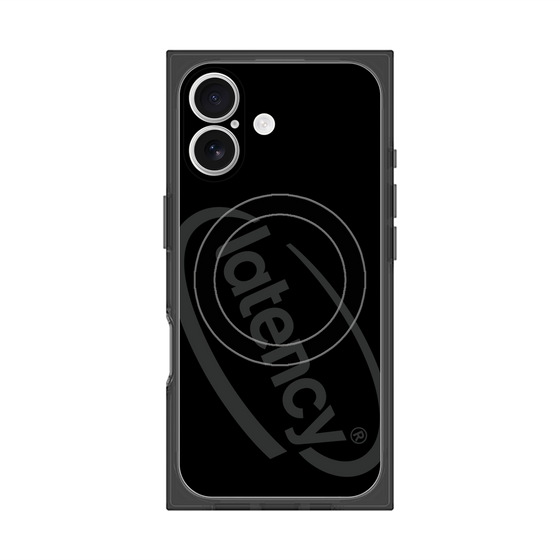 プレミアムスクエアケース with MagSafe［ LATENCY - Circle logo - Black ］