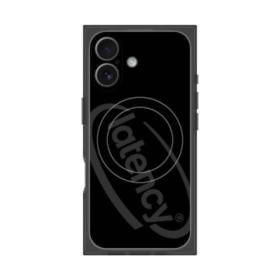 プレミアムスクエアケース with MagSafe［ LATENCY - Circle logo - Black ］
