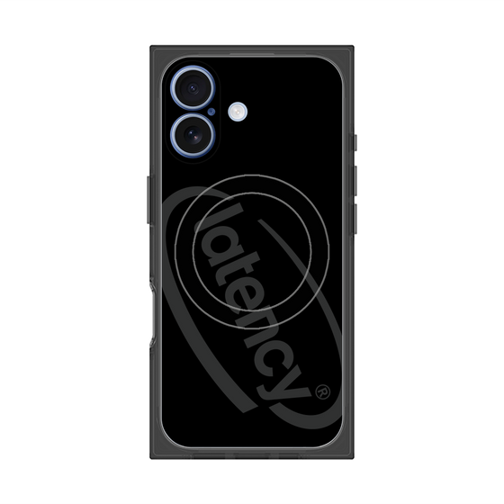 プレミアムスクエアケース with MagSafe［ LATENCY - Circle logo - Black ］