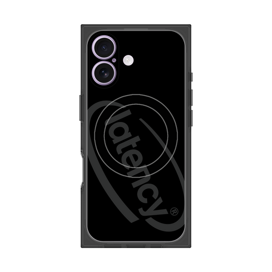 プレミアムスクエアケース with MagSafe［ LATENCY - Circle logo - Black ］