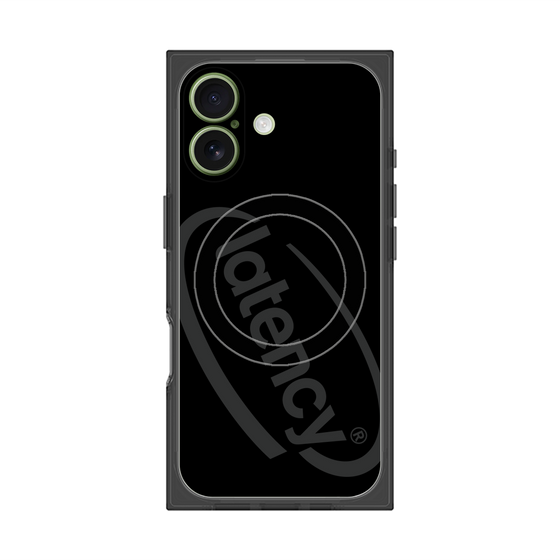 プレミアムスクエアケース with MagSafe［ LATENCY - Circle logo - Black ］