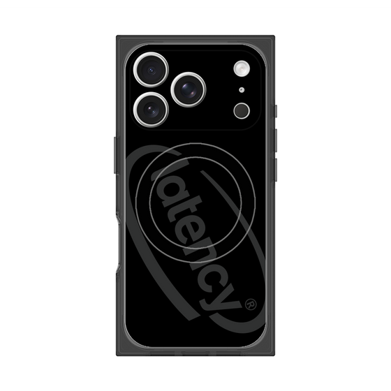 プレミアムスクエアケース with MagSafe［ LATENCY - Circle logo - Black ］