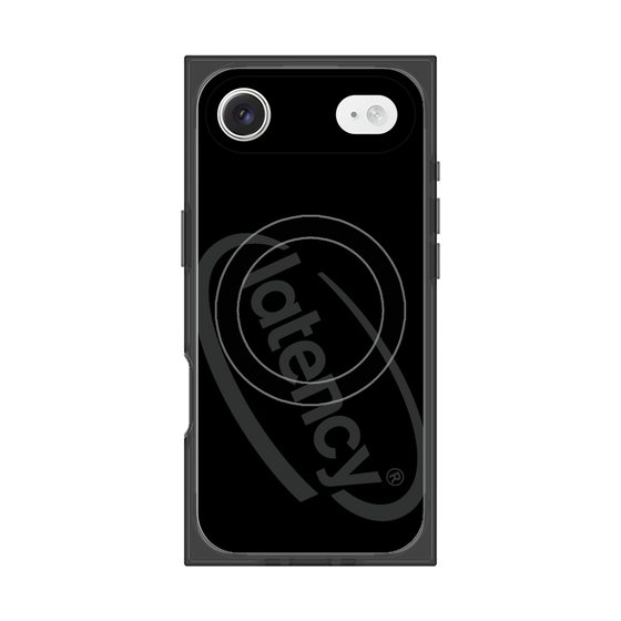 プレミアムスクエアケース with MagSafe［ LATENCY - Circle logo - Black ］