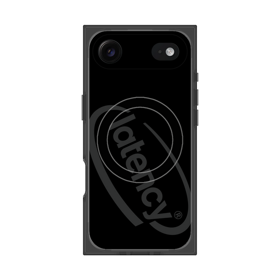 プレミアムスクエアケース with MagSafe［ LATENCY - Circle logo - Black ］
