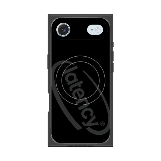 プレミアムスクエアケース with MagSafe［ LATENCY - Circle logo - Black ］