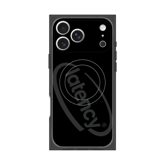 プレミアムスクエアケース with MagSafe［ LATENCY - Circle logo - Black ］