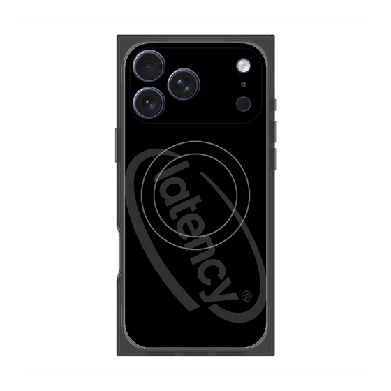 プレミアムスクエアケース with MagSafe［ LATENCY - Circle logo - Black ］