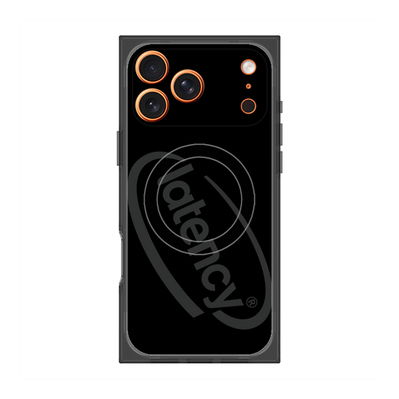 プレミアムスクエアケース with MagSafe［ LATENCY - Circle logo - Black ］
