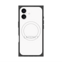 プレミアムスクエアケース with MagSafe［ LATENCY - Logotype - White ］