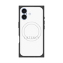 プレミアムスクエアケース with MagSafe［ LATENCY - Logotype - White ］