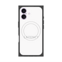 プレミアムスクエアケース with MagSafe［ LATENCY - Logotype - White ］