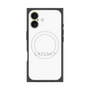 プレミアムスクエアケース with MagSafe［ LATENCY - Logotype - White ］