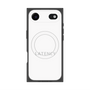 プレミアムスクエアケース with MagSafe［ LATENCY - Logotype - White ］