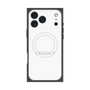 プレミアムスクエアケース with MagSafe［ LATENCY - Logotype - White ］